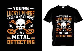 Metalldetektor-T-Shirt-Design, Metalldetektor-T-Shirt-Slogan und Bekleidungsdesign, Metalldetektor-Typografie, Metalldetektor-Vektor, Metalldetektor-Illustration vektor