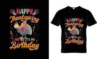 Thanksgiving-T-Shirt-Design, T-Shirt-Slogan und Bekleidungsdesign, Typografie, Druck, Vektorillustration vektor