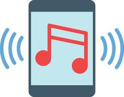 flaches Symbol für die Musik-App vektor
