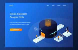 menschen analysieren statistiken mit graphendatenvisualisierung vektor