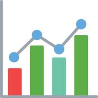 analytics platt ikon vektor