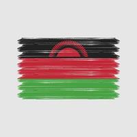 Pinselstriche der Malawi-Flagge. Nationalflagge vektor