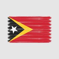 östtimor flagga penseldrag. National flagga vektor