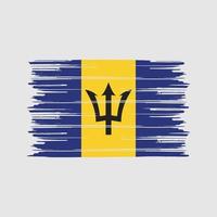 Barbados flagga borste. National flagga vektor