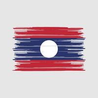 Bürste der Laos-Flagge. Nationalflagge vektor