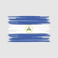 Nicaragua-Flaggenbürste. Nationalflagge vektor