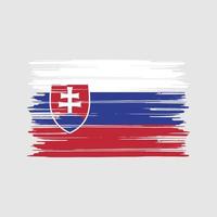 Slovakien flaggborste. National flagga vektor