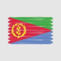 eritrea flag pinselstriche. Nationalflagge vektor