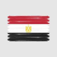 Pinselstriche der ägyptischen Flagge. Nationalflagge vektor