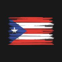puerto rico flaggborste. National flagga vektor