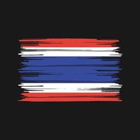 Bürste der thailändischen Flagge. Nationalflagge vektor