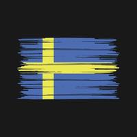 Bürste der schwedischen Flagge. Nationalflagge vektor