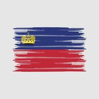 Bürste für Liechtenstein-Flagge. Nationalflagge vektor