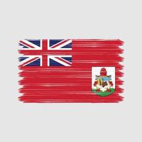 Pinselstriche der Bermuda-Flagge. Nationalflagge vektor