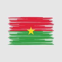 burkina faso flaggborste. National flagga vektor