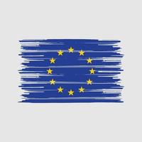 europeisk flagga borste. National flagga vektor