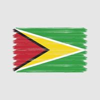 Pinselstriche der Guyana-Flagge. Nationalflagge vektor