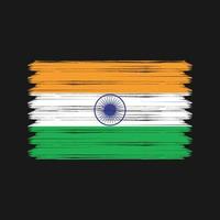 Indien flagga penseldrag. National flagga vektor