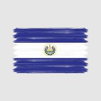 el salvador flagga penseldrag. National flagga vektor