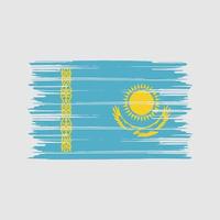 Kazakstans flagga borste. National flagga vektor