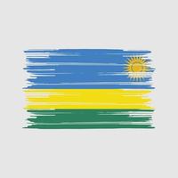 ruanda flag pinsel. Nationalflagge vektor