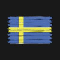 Pinselstriche der schwedischen Flagge. Nationalflagge vektor