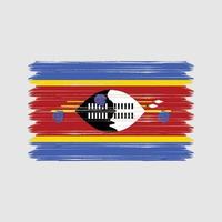 Swasiland Flagge Pinselstriche. Nationalflagge vektor