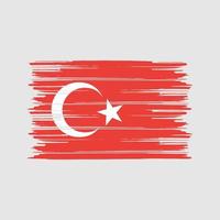 Bürste mit türkischer Flagge. Nationalflagge vektor