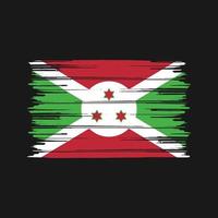 Bürste der Burundi-Flagge. Nationalflagge vektor