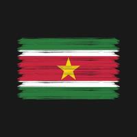 surinam flagga penseldrag. National flagga vektor