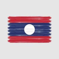 Pinselstriche der Laos-Flagge. Nationalflagge vektor