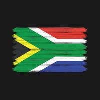 sydafrika flagga penseldrag. National flagga vektor