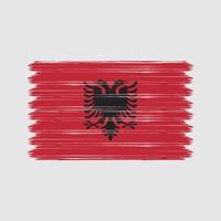 Albaniens flagga penseldrag. National flagga vektor