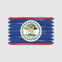Pinselstriche der Belize-Flagge. Nationalflagge vektor