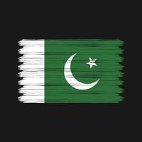 Pinselstriche der pakistanischen Flagge. Nationalflagge vektor