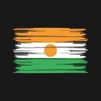 niger flagga borste. National flagga vektor