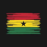 ghana flag pinsel. Nationalflagge vektor