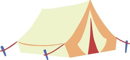 hand dragen tält och läger illustration vektor