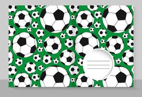 mall omslag av en häfte med ett enskild design, fotboll mönster. vektor