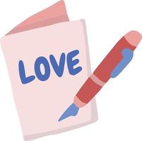 hand dragen brev av kärlek illustration vektor