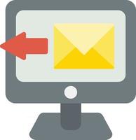 E-Mail-Flachsymbol senden vektor