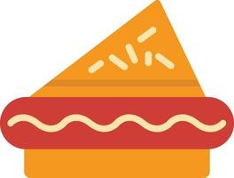 smörgås platt ikon vektor