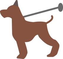 Flaches Symbol für Hundespaziergänge vektor