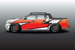 SUV-Wrap-Design. wickelt Aufkleber und Aufkleberdesigns für alle Autos ein vektor