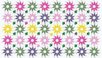 målad blommor sömlös vektor bakgrund, upprepande mönster, upprepande mönster blommig