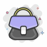 Icon Handtasche sauber. im Zusammenhang mit dem Wäschesymbol. Comic-Stil. einfaches Design editierbar. einfache Illustration, gut für Drucke vektor