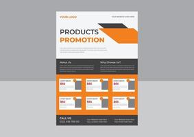 Produkt-Promotion-Flyer-Design, Sommer-Sale-Promotion-Flyer, Black-Friday-Sale-Promotion-Flyer, vektor