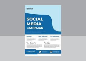 Social-Media-Marketing-Flyer. Social-Media-Marketing-Template-Design. cover, poster, broschüre, a4-format, flyer-design. vektor