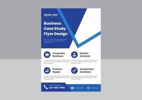 Fallstudien-Flyer-Poster-Design-Vorlage. Business Corporate Case Study Flyer Poster Designvorlage. Vektor-Illustration. vektor