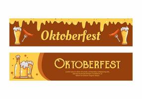 oktoberfest social media platt baner design vektor